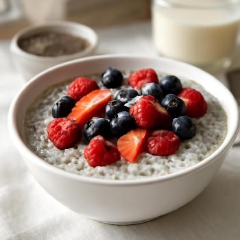Sugar-Free Chia Seed Pudding with Berries