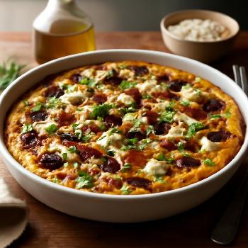 Sun-Dried Tomato, Olive, and Feta Frittata