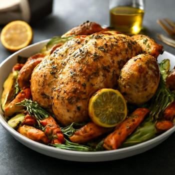 Whole30 Lemon Herb Roasted Chicken