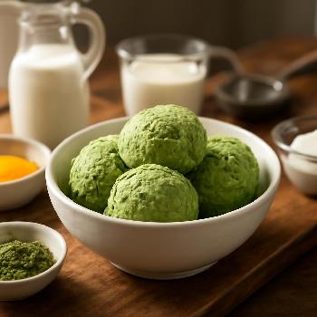 Homemade Matcha Ice Cream