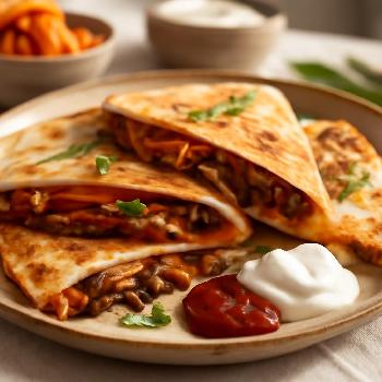 Kimchi Quesadillas with Bulgogi Beef