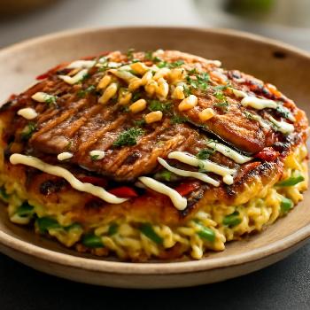 Osaka-Style Okonomiyaki: Savory Japanese Pancake