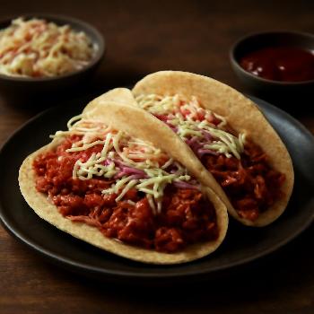 BBQ Jackfruit Tacos with Coleslaw