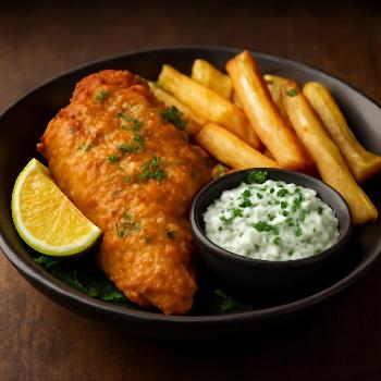 Gourmet Fish and Chips with Tartar Sauce