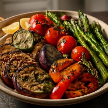 Grilled Mediterranean Vegetable Platter with Herb Marinade