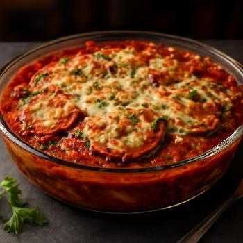 Loaded Eggplant Parmesan Bake