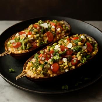 Mediterranean Quinoa Stuffed Eggplant