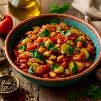 Mediterranean Zucchini and White Bean Casserole