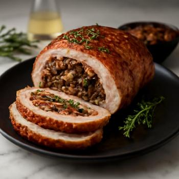 Mushroom and Herb Stuffed Pork Loin