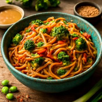 Peanut Noodles with Mixed Vegetables