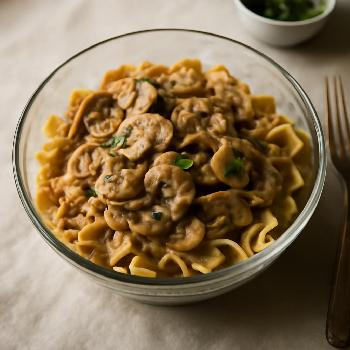 Simple Vegan Mushroom Stroganoff