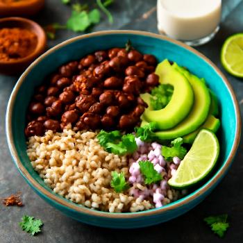 Spicy Black Bean Vegan Burrito Bowl