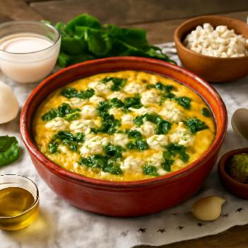 Spinach and Feta Cheesy Egg Bake