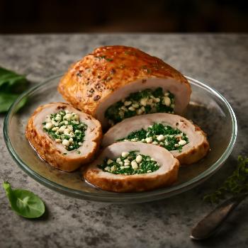 Spinach and Feta Stuffed Pork Loin