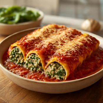 Spinach Ricotta Cannelloni