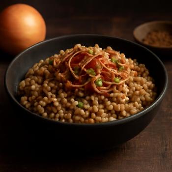 Traditional Mujadara: Lentils and Rice