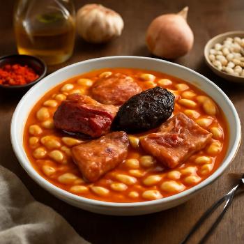 Traditional Spanish Fabada Asturiana