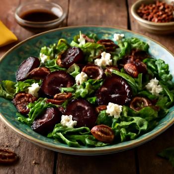 Beet and Goat Cheese Salad with Balsamic Glaze