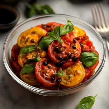 Classic Heirloom Tomato Salad with Balsamic Glaze