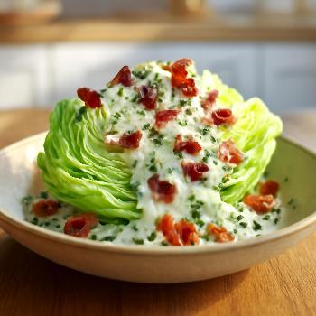Classic Iceberg Wedge Salad with Homemade Blue Cheese Dressing