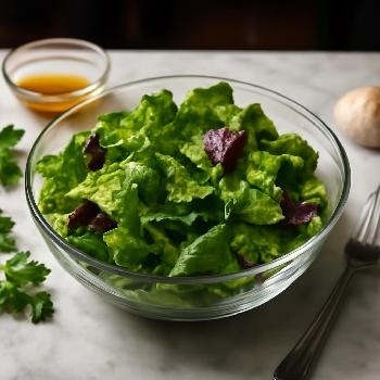 Classic Simple Green Salad with Vinaigrette Dressing