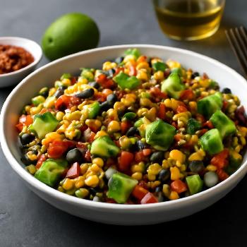 Grilled Corn and Avocado Salad with Chipotle-Lime Dressing