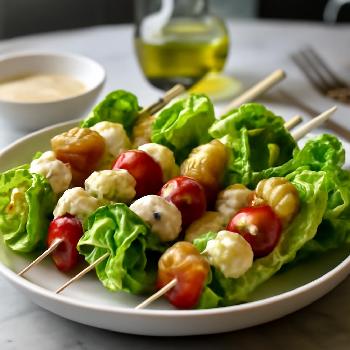 Individual Caesar Salad Skewers