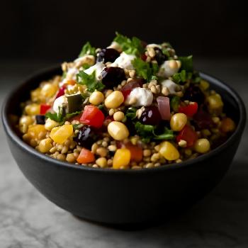 Mediterranean Layered Grain Salad