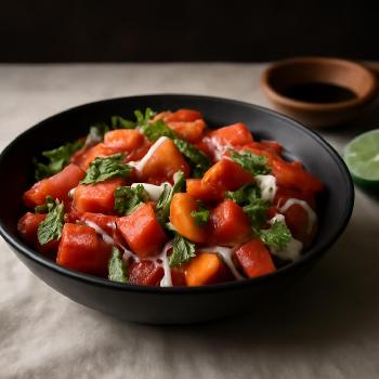 Refreshing Summer Watermelon and Tomato Salad