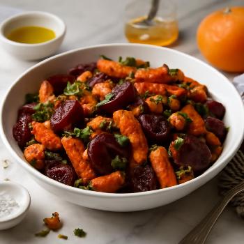 Roasted Beet and Carrot Salad with Citrus Vinaigrette