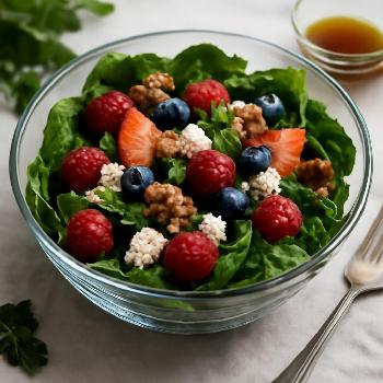 Spinach Salad with Berries and Goat Cheese