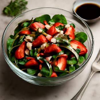 Strawberry Spinach Salad with Balsamic Glaze