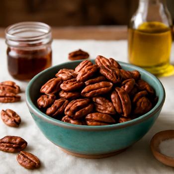 Sweet and Savory Maple Glazed Pecans for Salads