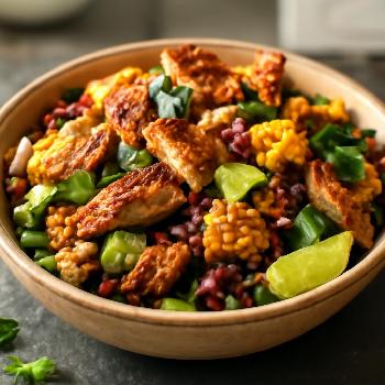 Warm Chicken and Grilled Corn Salad