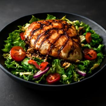 Warm Grilled Chicken Salad with Balsamic Glaze