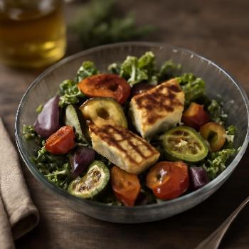 Warm Salad with Grilled Vegetables and Halloumi