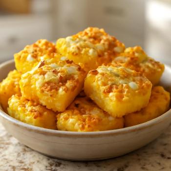 Cheesy Baked Polenta Bites