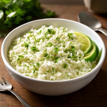 Creamy Coconut Rice with Lime and Cilantro