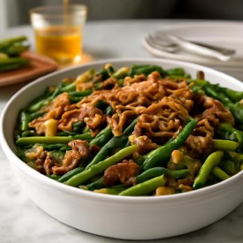 Elevated Vegan Green Bean Casserole