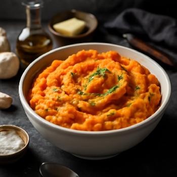 Garlic Mashed Sweet Potatoes