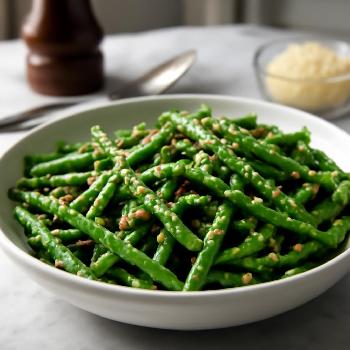 Garlic Parmesan Green Beans: A Flavorful Side for Beef