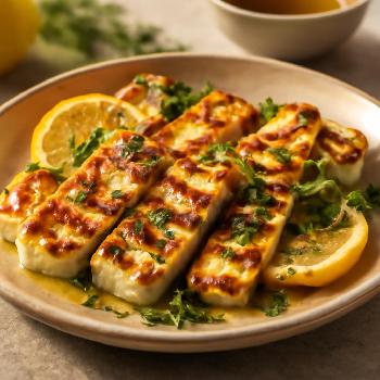 Grilled Halloumi with Lemon-Herb Marinade