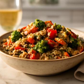 Quinoa and Wild Rice Pilaf with Roasted Vegetables