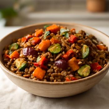 Roasted Vegetable Lentil Side Dish