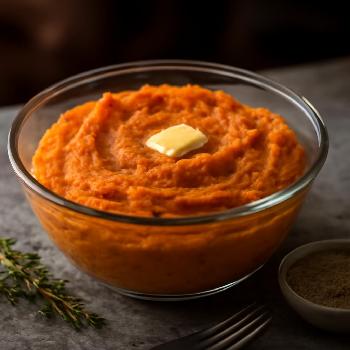 Slow Cooker Make-Ahead Mashed Sweet Potatoes with Cinnamon