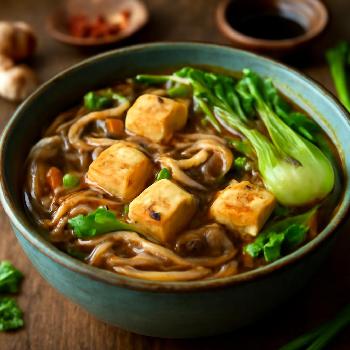 Asian Noodle Soup with Tofu