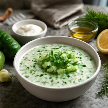 Chilled Cucumber and Yogurt Soup with Dill