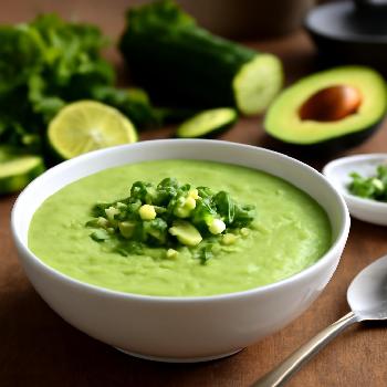 Creamy Cucumber Avocado Soup (Cold)