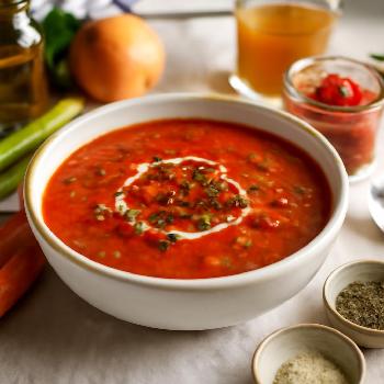 Homemade Tomato Soup with Mirepoix