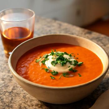 Sherry Splash for Creamy Tomato Soup Perfection